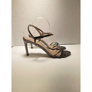 Stuart Weitzman Women's Starla 80 Gunmetal Strappy Heels Sandal Sz 11